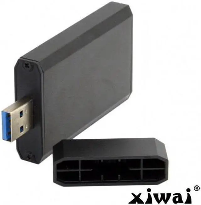 Alt view image 5 of 7 - Xiwai Mini PCI-E mSATA to USB 3.0 External SSD PCBA Conveter Adapter Pen Driver Card with Case