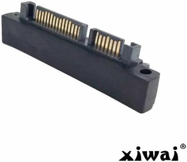 Alt view image 2 of 3 - Xiwai 90 Degree Right Angled SATA 22Pin 7+15 Male to SATA 22P Female Extension Convertor Adapter