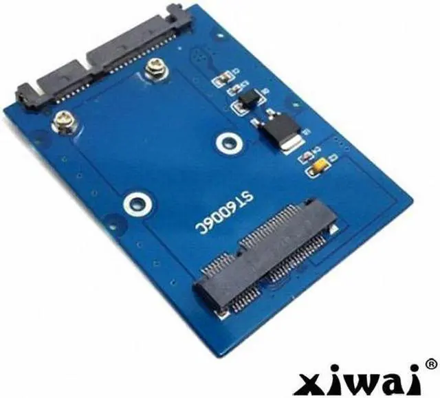 Alt view image 3 of 5 - Xiwai Slim Type Mini PCI-E mSATA SSD to 2.5" SATA 3.0 22pin HDD Adapter Hard Disk PCBA