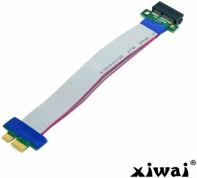 Alt view image 3 of 5 - Xiwai PCI-E Express 1X Slot Riser Card Extender Extension Ribbon Flex Relocate Cable 20cm