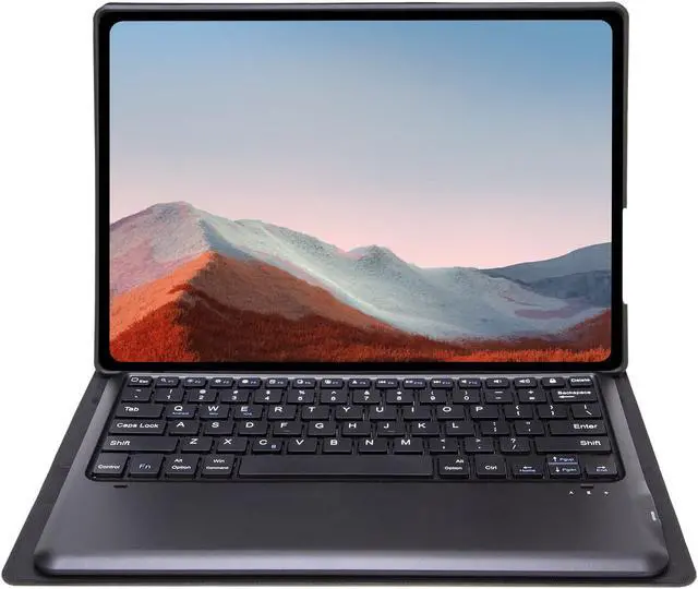 Alt view image 4 of 7 - SF109 Tree Texture Bluetooth Keyboard Leather Case For Microsoft Surface Pro 4 / 5 / 6 / 7(Black +