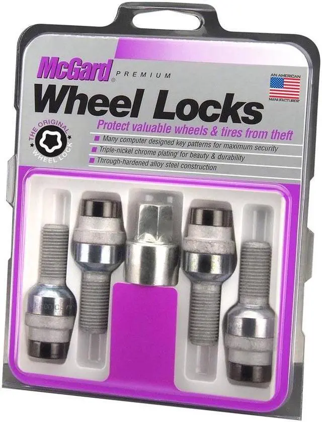 Alt view image 5 of 7 - McGard 28320 Black Chrome Bolt Radius Seat Wheel Lock Set - M14x1.5 (17mm)