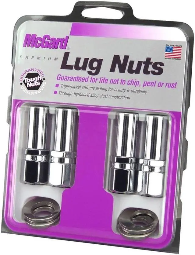 Alt view image 8 of 13 - McGard 63004 Chrome Extra Long 1.365" Shank Style Lug Nut Set (1/2"-20)
