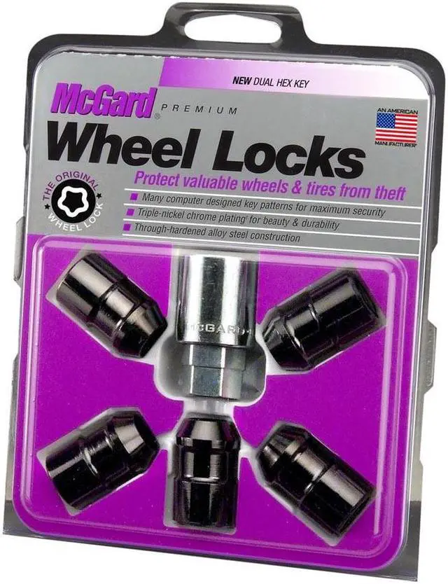 Alt view image 4 of 13 - McGard 24548 Chrome/Black Cone Seat Wheel 5 Lock Set (1/2"-20)