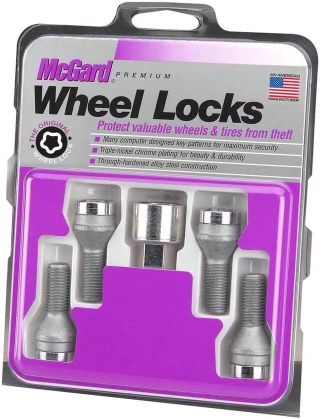 Alt view image 7 of 10 - McGard 27222 Chrome Bolt Style Cone Seat Wheel Lock Set (M14 x 1.5)