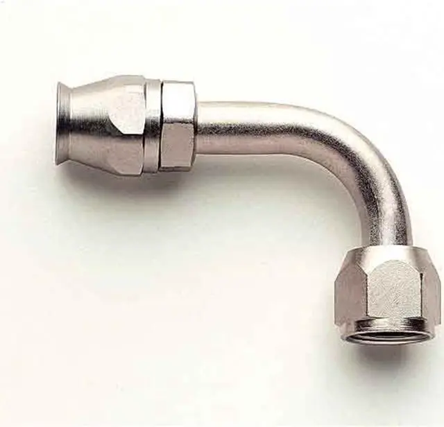 Alt view image 2 of 4 - Aeroquip FCE1734 Nickel Plated Steel - 08AN A/C 90 Degree Female O-Ring Pilot