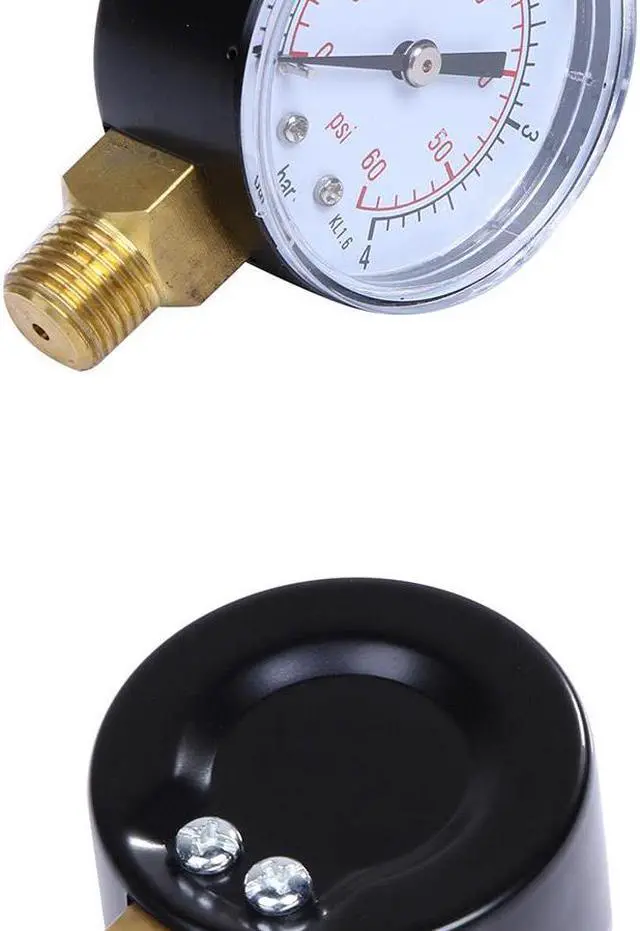 Alt view image 3 of 6 - TS-50-4bar 0-4bar/0-60psi NPT Dial Display Pressure Gauge Measuring Manometer