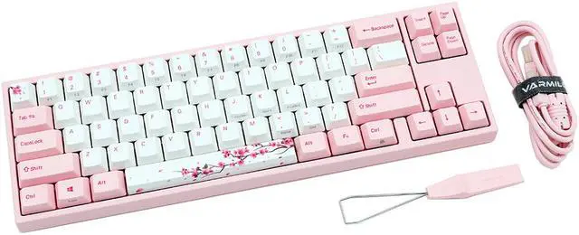 Alt view image 7 of 7 - Ducky X Varmilo MIYA Pro Sakura Pink 65% Dye Sub PBT Mechanical Gaming Keyboard