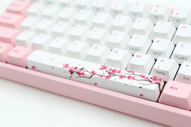 Alt view image 5 of 7 - Ducky X Varmilo MIYA Pro Sakura Pink 65% Dye Sub PBT Mechanical Gaming Keyboard