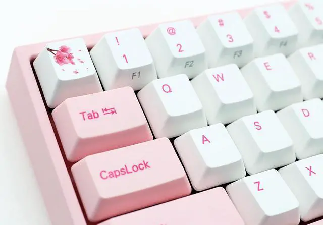 Alt view image 6 of 7 - Ducky X Varmilo MIYA Pro Sakura Pink 65% Dye Sub PBT Mechanical Gaming Keyboard