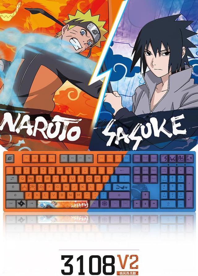 AKKO 3108V2 Naruto Uzumaki Full Size Gaming Mechanical Keyboard 