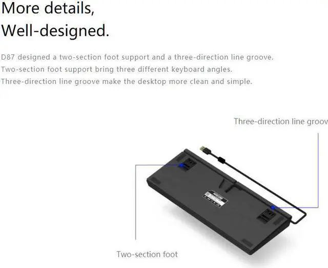 Alt view image 5 of 7 - Anne Hexcore Classic D87 RGB TKL Wired Gaming Mechanical Keyboard PBT Double Shot NKRO Professional Driver DIY Keys and Macro