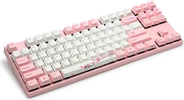 Alt view image 5 of 6 - Varmilo VA87M Sakura TKL Gaming Mechanical Keyboard Cherry MX Blue Switch 87 Keys Dye Sub PBT Keycaps NKRO Detachable USB Wired Pink and White