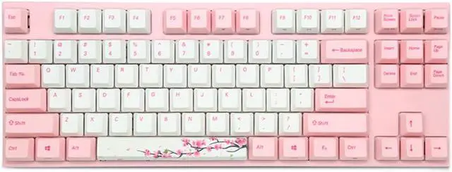 Alt view image 4 of 6 - Varmilo VA87M Sakura TKL Gaming Mechanical Keyboard Cherry MX Blue Switch 87 Keys Dye Sub PBT Keycaps NKRO Detachable USB Wired Pink and White