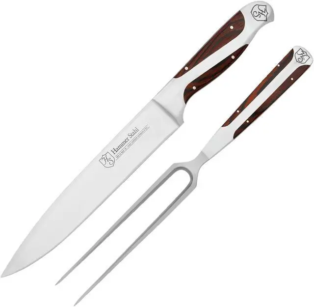 Alt view image 5 of 10 - Hammer Stahl Carving Knife and Fork Set