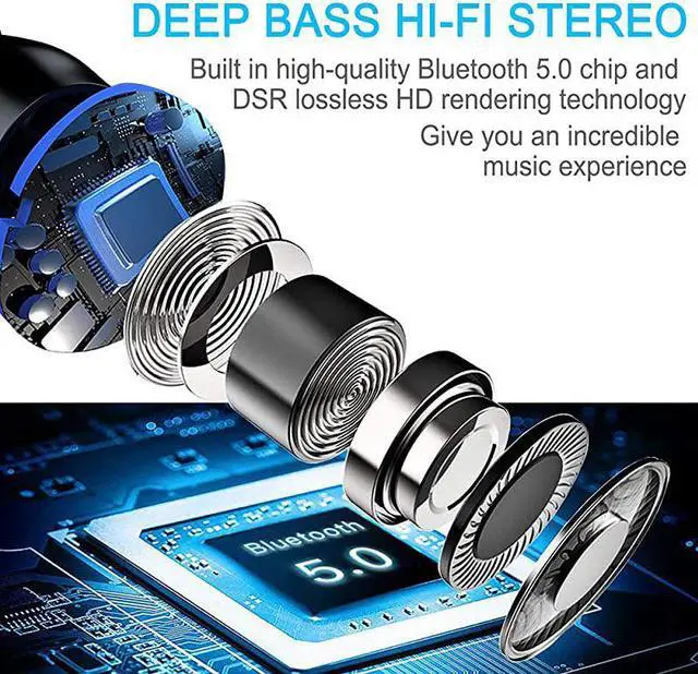 Alt view image 2 of 7 - Earbuds, Bluetooth 5.0 Earbuds with 126H Playtime, Bluetooth Headphones TWS Stereo Noise Cancelling Earphones in Ear with Mic, USB-C Charging Case, IP7 Waterproof Headset for Sports
