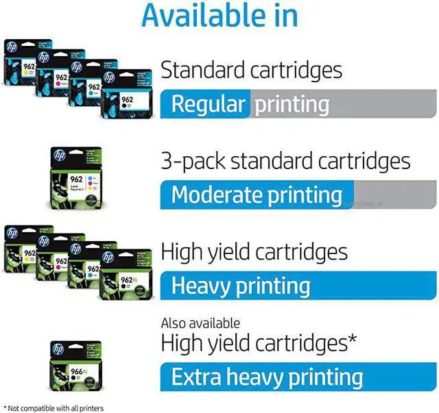 Alt view image 3 of 7 - Original  962 Cyan, Magenta, Yellow Ink Cartridges (3-pack) | Works with  OfficeJet 9010 Series,  OfficeJet Pro 9010, 9020 Series | Eligible for Instant Ink | 3YP00AN