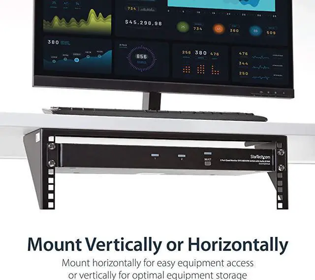Alt view image 3 of 7 - com 3U Wall Mount Patch Panel Bracket 19 in Steel Vertical Patch Panel Mounting Rack for Networking Equipment RK319WALLV Black