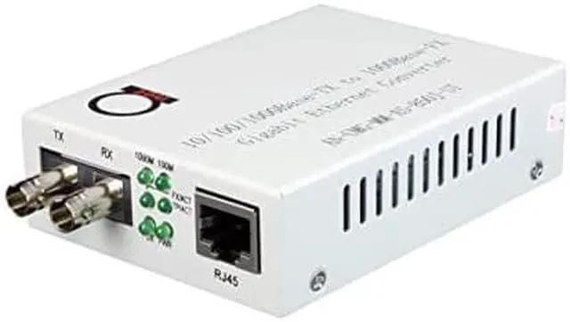 Alt view image 7 of 7 - ST Gigabit Fiber Media Converter Builtin ST Fiber Module 550 m 034 Miles 850 nm to UTP Cat5e 101001000 RJ45 Auto Sensing Gigabit or Fast Ethernet Jumbo Frame LLF Support