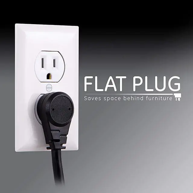 Alt view image 4 of 7 - 7 Strip Sur Protector with 2 Port USB Charr 3 Ft Power Cord Twist to Close Safety Outlets1300 Joules 21A10W UL Listed Black 33664