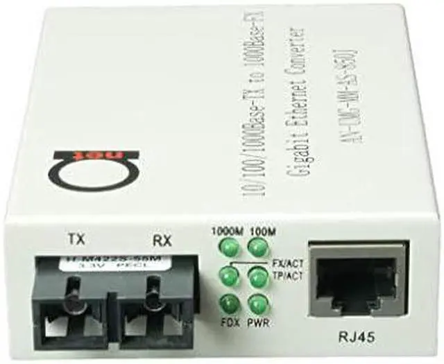 Alt view image 3 of 7 - SC 850nm Gigabit Fiber Media Converter Builtin SC Fiber Module 550m 034 Miles to UTP Cat5e Cat6 101001000 RJ45 Auto Sensing Gigabit | Fast Ethernet Speed Jumbo Frame LLF
