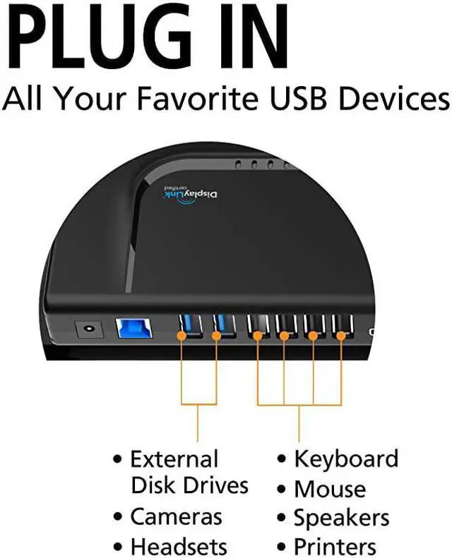 Alt view image 3 of 7 - Ultra Dock Dual Video USB 3.0/2.0 Universal Docking Station with Gigabit Ethernet, HDMI and DVI Outputs Audio Input and output for Laptop, Ultrabook, Macbook, Windows 10, 8.1, 8, 7, XP,Mac OS and And