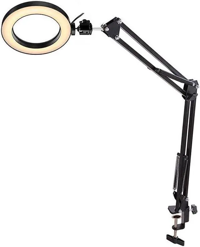 Alt view image 4 of 7 - Stream Lighting kit Desk Ring Light and Wall Ring Light6 USB Ring Light with Mount Stand for YouTube Task Craft Architect Drafting Repair