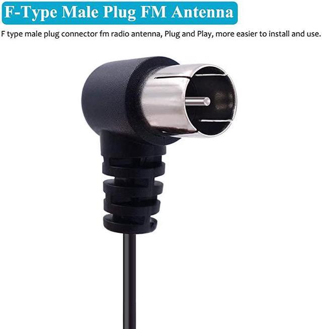 FM Antenna for Stereo Receiver Indoor 75 Ohm FM Radio Antenna F Type Male  Plug Connector Adapter Coax Coaxial Cable FM Antenna for AV Stereo Receiver  Home Theater Amplifier 
