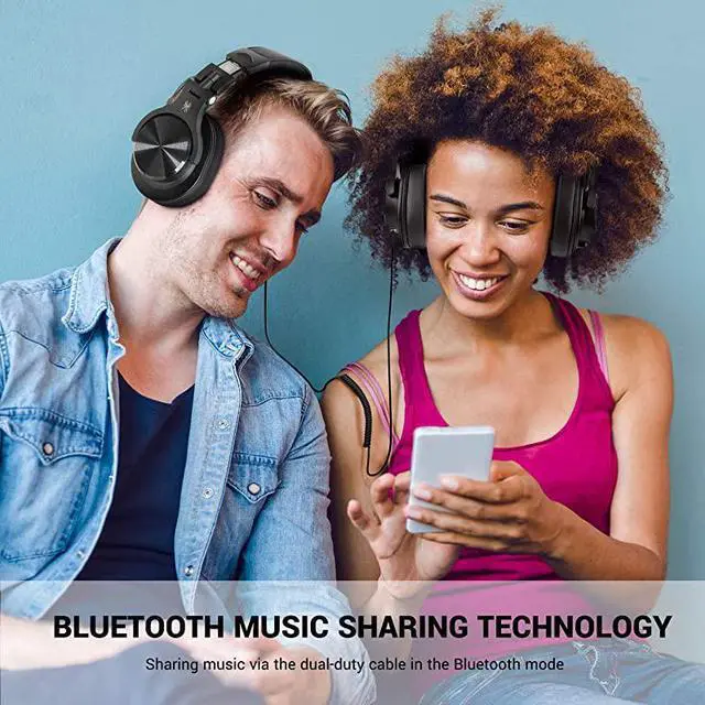 Alt view image 4 of 7 - A70 Bluetooth Over Ear Headphones, Studio Headphones with Shareport, Foldable, Wired and Wireless Professional Monitor Recording Headphones for Guitar Amp Online PC Tablet Home Office Online