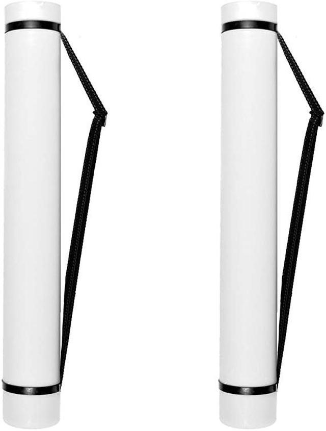 Pack White Expandable Poster Tube with Strap Storage Tubes with