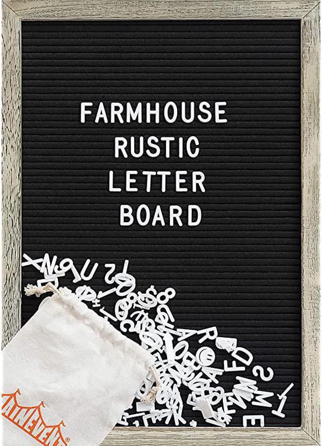 All Black Felt Letter Board Sign Board with Letters White Precut