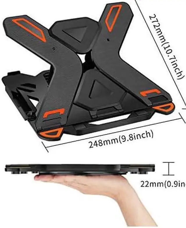 Alt view image 5 of 7 - Stand Adjustable Computer Stand MultiAngle Stand Phone Stand Portable Foldable Riser Notebook Holder Stand Compatible for 10 to 17 s