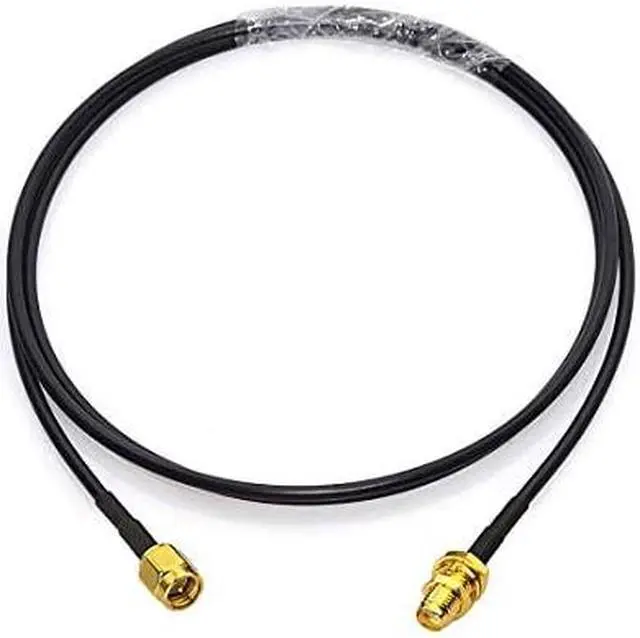 Alt view image 2 of 5 - SMA Male to SMA Female Bulkhead Mount RG174 Antenna Extension Cable 3m 10 feet (2-Pack) Compatible with 4G LTE Router Gateway Modem Mobile Cellular Receiver