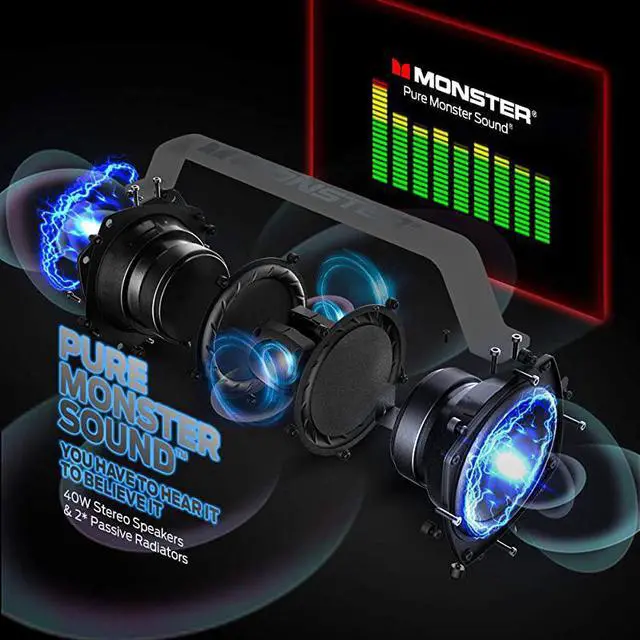 Alt view image 2 of 7 - Bluetooth Speaker Adventurer Force IPX7 Waterproof Bluetooth Speaker 50 with Microphone Input 40W Portable Bluetooth Speakers with 40H Playtime for Indoor Outdoor Party Black