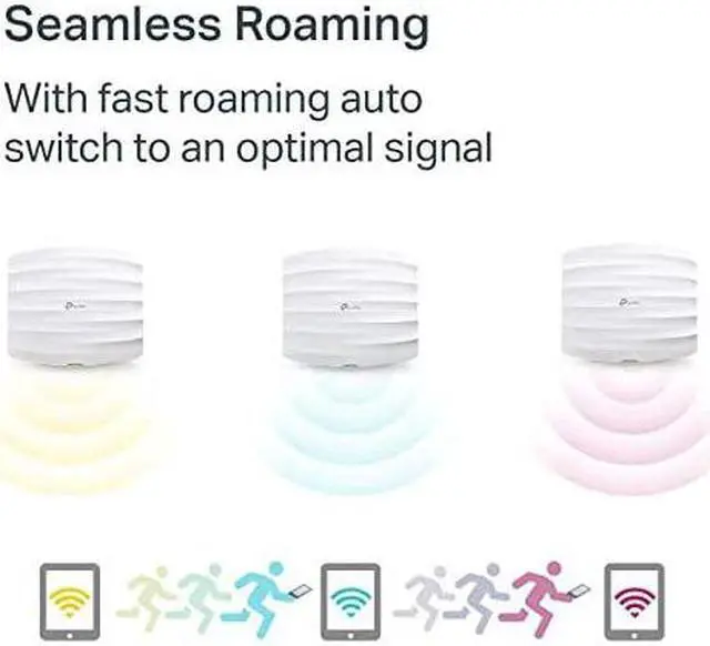 Alt view image 5 of 7 - Omada AC1350 Gigabit Ceiling Mount Wireless Access Point | Business Mesh WiFi Solution | MUMIMO Seamless Roaming | PoE Powered | SDN Cloud Access Omada app for Easy Management EAP225