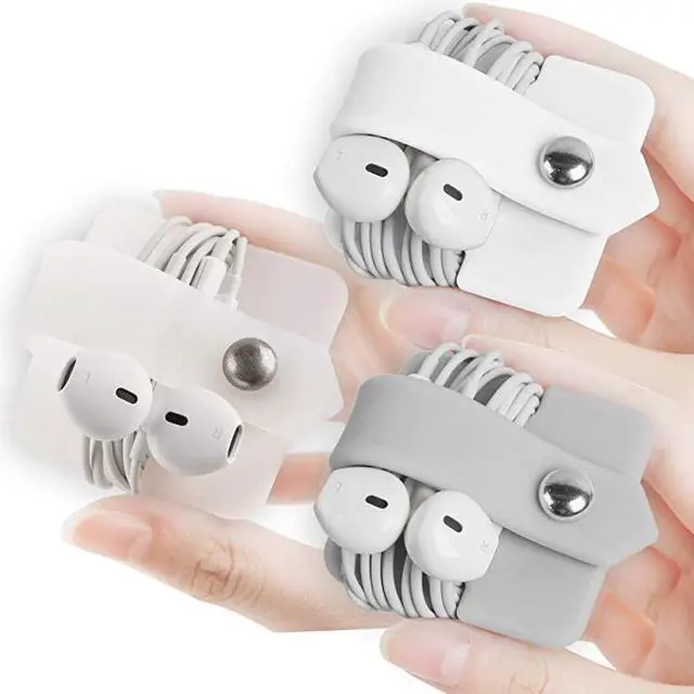 Alt view image 2 of 7 - Cord Organizer Earbuds Holder Earphone Wrap Earphones Organizer Headset Headphone Earphone Wrap Winder Cord Manager Cable Winder Set of 3
