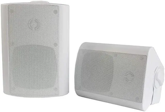 Alt view image 2 of 6 - 4 Inches Indoor Outdoor Speakers Waterproof Patio Deck Wall Mount Speakers