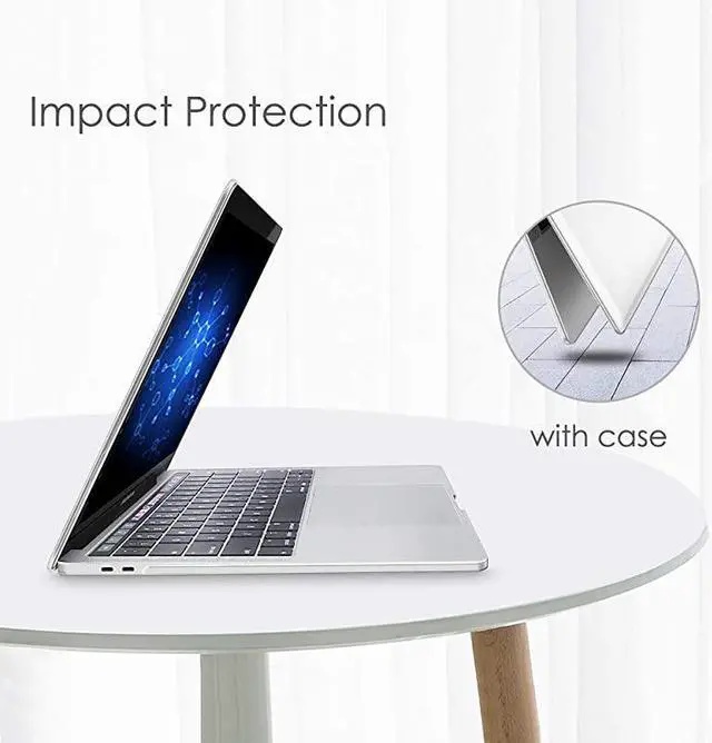 Alt view image 6 of 7 - Case for MacBook Pro 13 2019 2018 2017 2016 Release Protective Snap On Hard Shell Cover for MacBook Pro 13 Inch A2159 A1989 A1706 A1708 withWithout Touch Bar and Touch ID CryClear