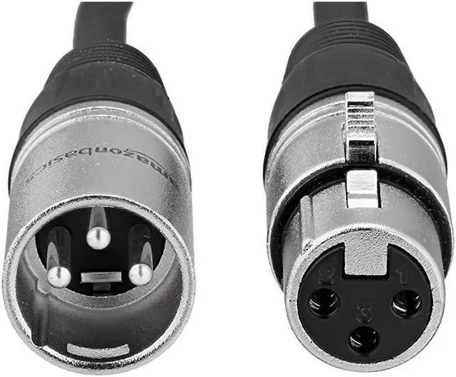Alt view image 2 of 4 - Basics XLR Male to Female Microphone Cable 10 Feet Black