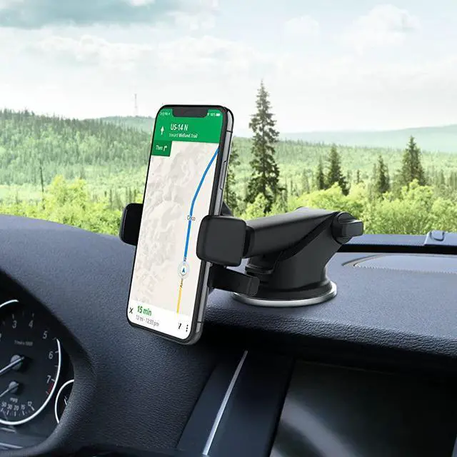 Alt view image 6 of 6 - Easy One Touch Mini Dash Windshield Car Mount Phone Holder || iPhone Xs Max R 8 Plus 7 Samsung Galaxy S10 E S9 S8 Plus Edge Note 9 Other Smartphones