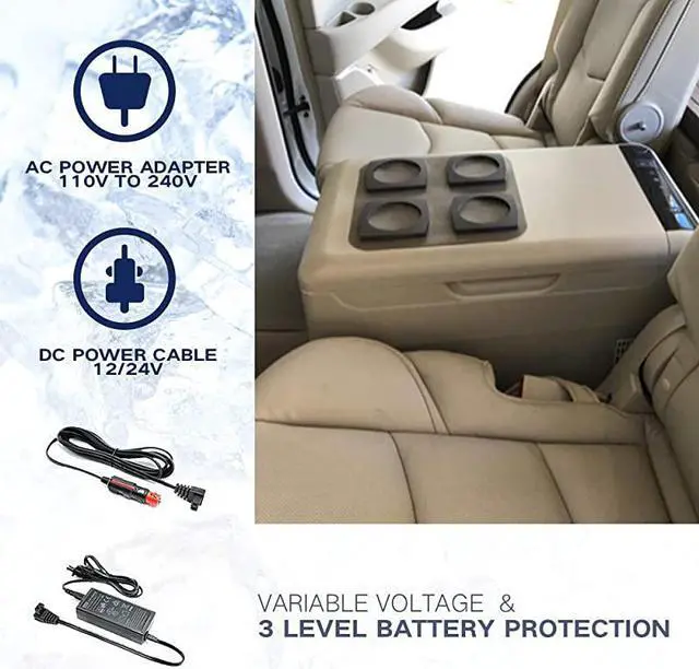 Alt view image 4 of 4 - Power Cord Power Cables for Car Refrigerator Car Fridge Freezer Parts for Alpicool COSTWAY ARB ICECO Setpower Aspenora JoyTutus Adapter Only