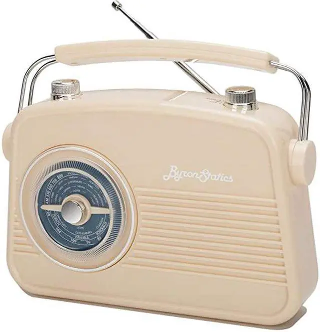Alt view image 2 of 7 - Radio FM AM Portable Radios Vintage Stable Reception Easy Use Dual Power Operation Big Handle Large Knob AC Adaptor Metal Antenna Headset Jack for Home Car Office Good Gift Cream