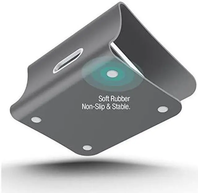 Alt view image 5 of 7 - Laptop Stand -  Aluminum Cooling Computer Stand: [Update Version] Stand, Holder for Apple MacBook Air, MacBook Pro, All Notebooks, Grey (Patented)
