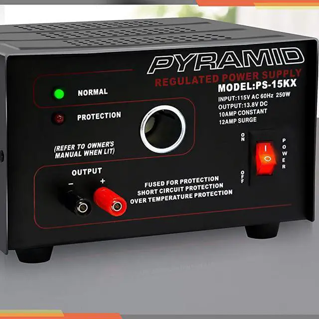 Alt view image 6 of 6 - Universal Compact Bench Power Supply 10 Amp Linear Regulated Home Lab Benchtop ACtoDC Converter w 138 Volt DC 115V AC 250W Input Screw Type Terminal 12V Car Cigarette Lighter  PS15K5