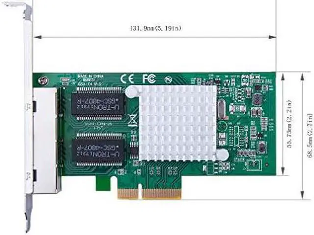 Alt view image 5 of 5 - 125G Gigabit Ethernet Converged Network Adapter NIC Compatible for Intel I350T4 Quad Copper RJ45 Ports PCI Express 21 X4