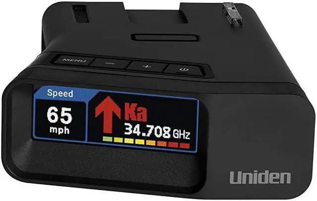Main image of R7 EXTREME LONG RANGE LaserRadar Detector Builtin GPS w RealTime Alerts DualAntennas Front Rear wDirectional Arrows Voice Alerts Red Light Camera and Speed Camera Alerts