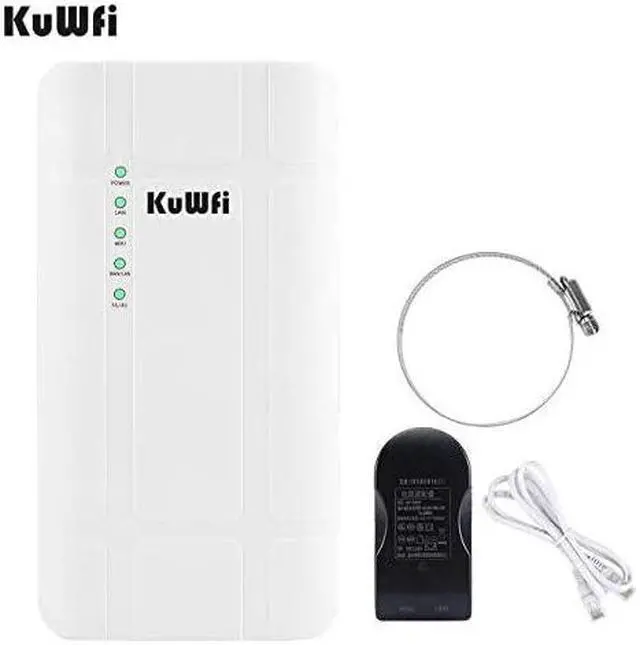 Alt view image 7 of 7 - 300Mbps Outdoor 4G LTE CPE WiFi Router with Sim Card Slot CAT4 SIM Routers with POE Adapter Work with IPcamera or Outside WiFi Coverage (US Version B2/B4/B5/B12/B13/B14/B66/B71)