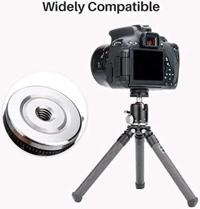 Alt view image 5 of 7 - Tripod Mini Ball Head with Cold Shoe - Metal Professional Panoramic Ballhead 360° Pan 90° Tilt Tripod Mount Adapter with 1/4" Screw for DSLR /Light Stand/Cell Phone/Monopod/Gopro