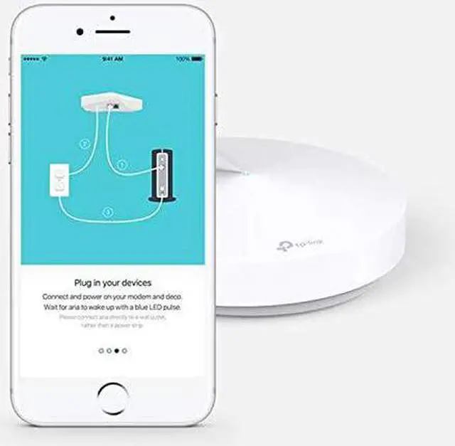 Alt view image 2 of 5 - Deco Mesh WiFi Router (Deco M5) – Dual Band Gigabit Wireless Router,Quad-core CPU, MU-MIMO, HomeCare, Parental Control, Up to 2,000 sq. ft. Coverage, Works with Alexa, 1-pack