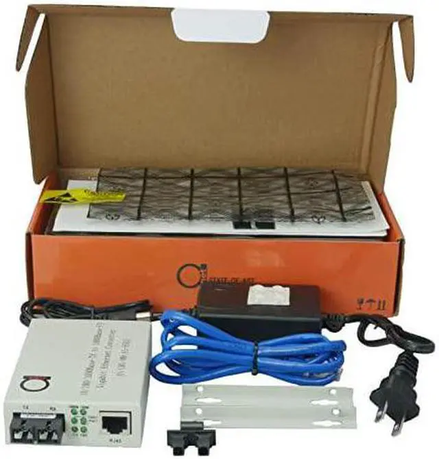 Alt view image 6 of 7 - SC 850nm Gigabit Fiber Media Converter Builtin SC Fiber Module 550m 034 Miles to UTP Cat5e Cat6 101001000 RJ45 Auto Sensing Gigabit | Fast Ethernet Speed Jumbo Frame LLF